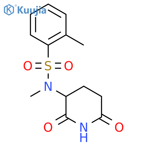 N-(2,6-dioxopiperidin-3-yl)-N,2-dimethylbenzene-1-sulfonamide structure