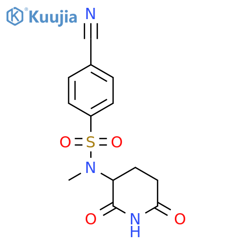 4-cyano-N-(2,6-dioxopiperidin-3-yl)-N-methylbenzene-1-sulfonamide structure