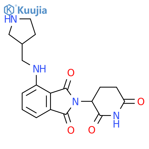 2-(2,6-dioxopiperidin-3-yl)-4-{[(pyrrolidin-3-yl)methyl]amino}-2,3-dihydro-1H-isoindole-1,3-dione structure