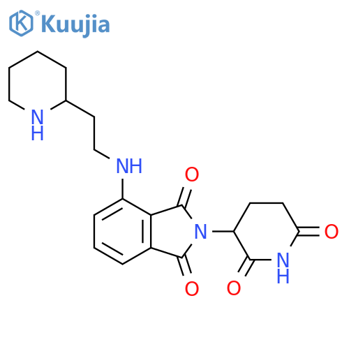 2-(2,6-dioxopiperidin-3-yl)-4-{[2-(piperidin-2-yl)ethyl]amino}-2,3-dihydro-1H-isoindole-1,3-dione structure