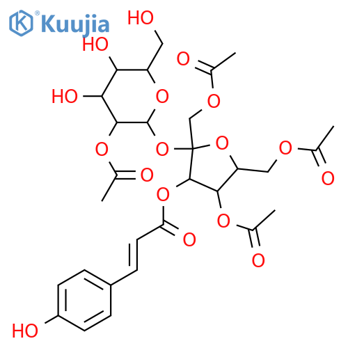 Acylsucroses; 3'-O-(4-Hydroxy-E-cinnamoyl), 1',2,4',6'-tetra-Ac structure