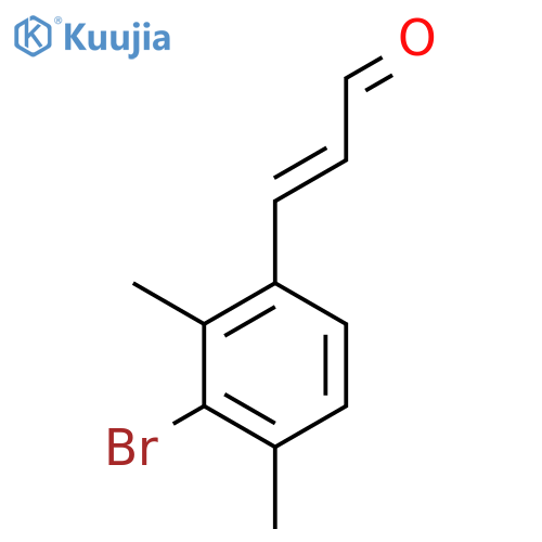 3-(3-bromo-2,4-dimethylphenyl)prop-2-enal structure