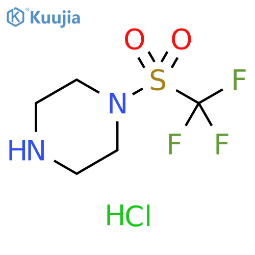 Piperazine, 1-[(trifluoromethyl)sulfonyl]-, hydrochloride (1:1) structure