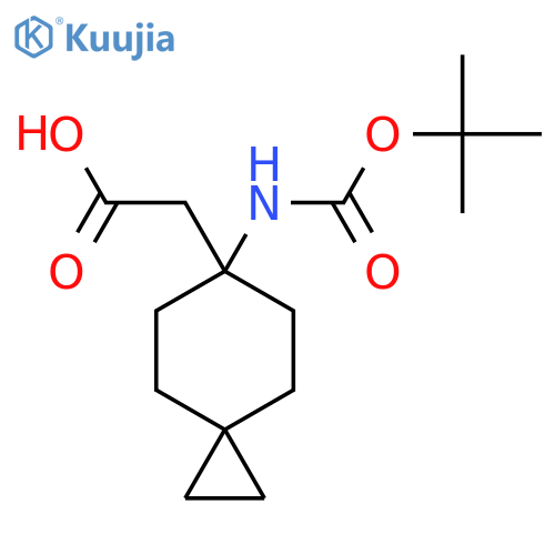 2-(6-{(tert-butoxy)carbonylamino}spiro2.5octan-6-yl)acetic acid structure