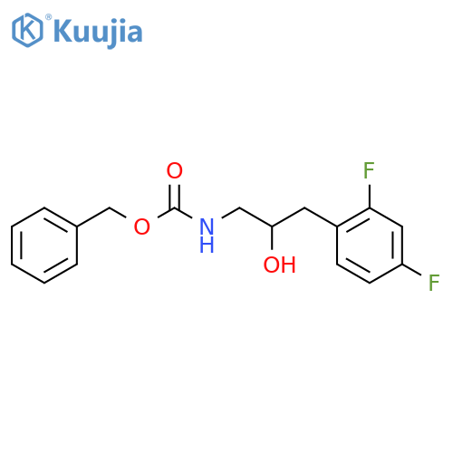 benzyl N-3-(2,4-difluorophenyl)-2-hydroxypropylcarbamate structure