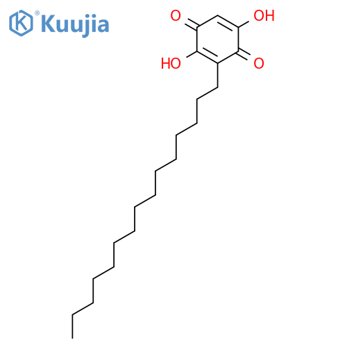 2,5-dihydroxy-3-pentadecyl-1,4-benzoquinone structure