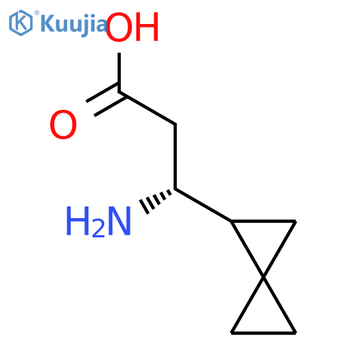 (3R)-3-amino-3-{spiro2.2pentan-1-yl}propanoic acid structure