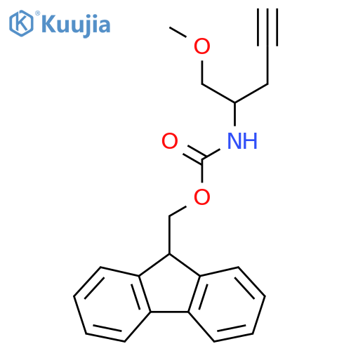 (9H-fluoren-9-yl)methyl N-(1-methoxypent-4-yn-2-yl)carbamate structure