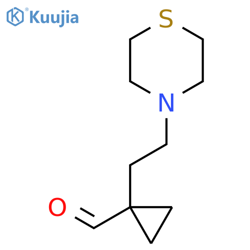 1-2-(thiomorpholin-4-yl)ethylcyclopropane-1-carbaldehyde structure