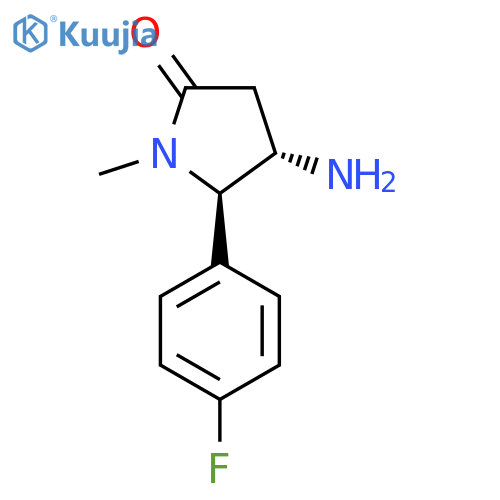 rac-(4R,5S)-4-amino-5-(4-fluorophenyl)-1-methylpyrrolidin-2-one structure