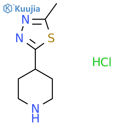4-(5-methyl-1,3,4-thiadiazol-2-yl)piperidine hydrochloride structure