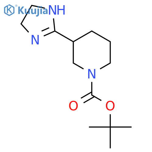 Tert-butyl 3-(4,5-dihydro-1H-imidazol-2-yl)piperidine-1-carboxylate structure