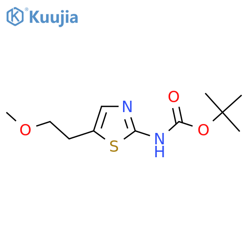 tert-butyl N-5-(2-methoxyethyl)-1,3-thiazol-2-ylcarbamate structure