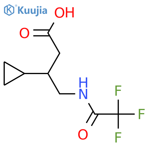 3-Cyclopropyl-4-(trifluoroacetamido)butanoic acid structure