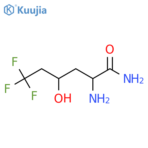 2-Amino-6,6,6-trifluoro-4-hydroxyhexanamide structure