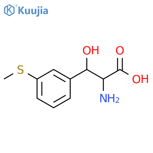 2-amino-3-hydroxy-3-3-(methylsulfanyl)phenylpropanoic acid structure