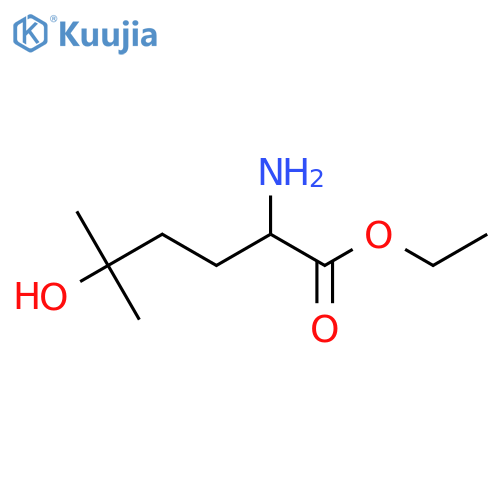 ethyl 2-amino-5-hydroxy-5-methylhexanoate structure