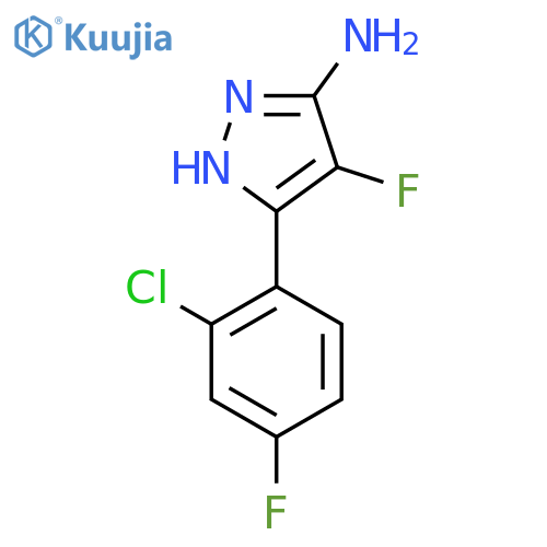 3-(2-chloro-4-fluorophenyl)-4-fluoro-1H-pyrazol-5-amine structure