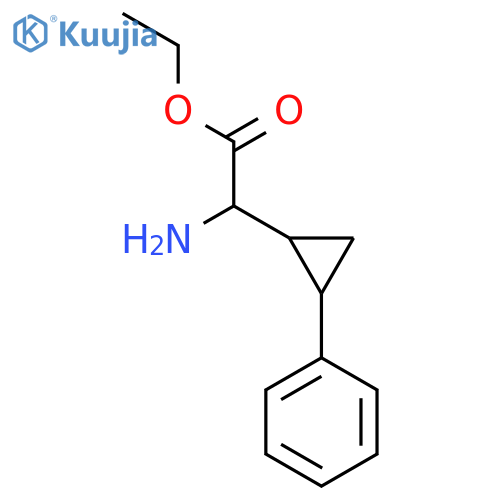 Ethyl 2-amino-2-(2-phenylcyclopropyl)acetate structure