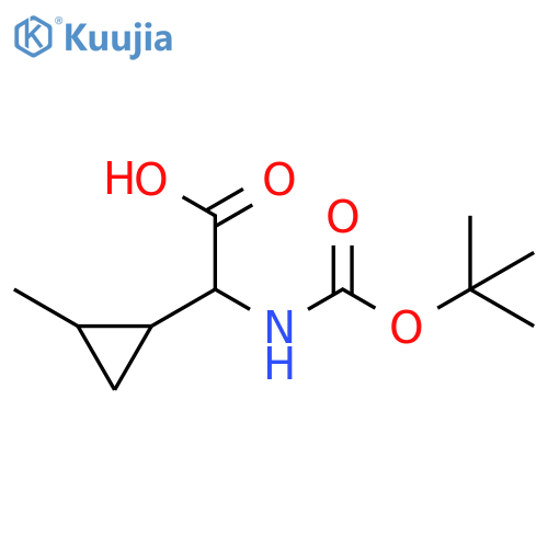 2-{(tert-butoxy)carbonylamino}-2-(2-methylcyclopropyl)acetic acid structure