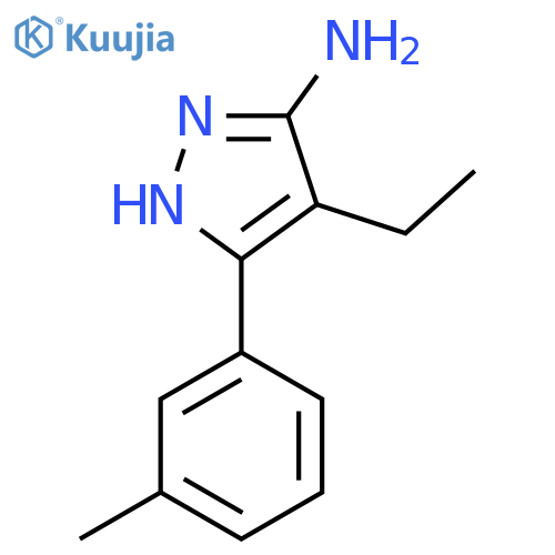 4-ethyl-3-(3-methylphenyl)-1H-pyrazol-5-amine structure