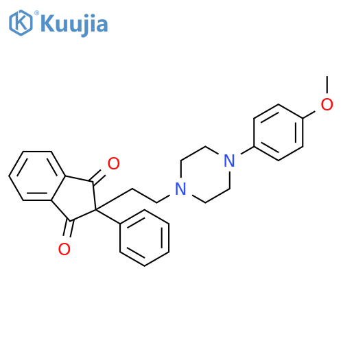 2-{2-[4-(4-methoxyphenyl)piperazin-1-yl]ethyl}-2-phenyl-1H-indene-1,3(2H)-dione structure