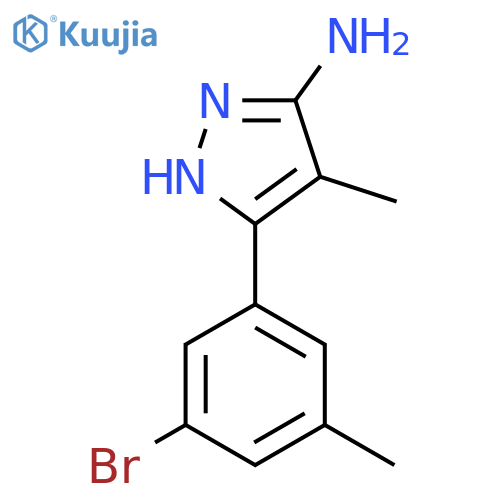 3-(3-bromo-5-methylphenyl)-4-methyl-1H-pyrazol-5-amine structure