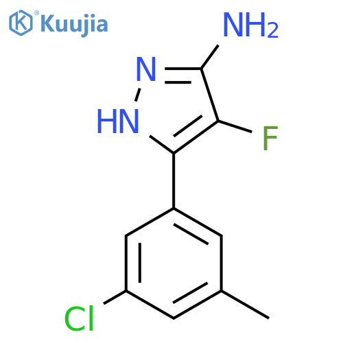 3-(3-chloro-5-methylphenyl)-4-fluoro-1H-pyrazol-5-amine structure