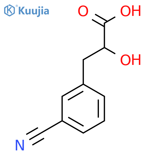 3-(3-cyanophenyl)-2-hydroxypropanoic acid structure