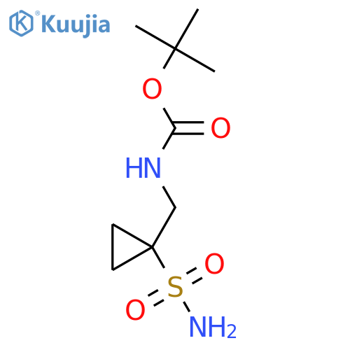tert-butyl N-[(1-sulfamoylcyclopropyl)methyl]carbamate structure