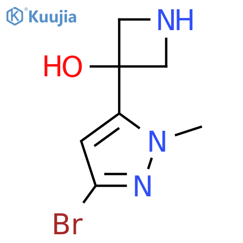 3-(3-bromo-1-methyl-1H-pyrazol-5-yl)azetidin-3-ol structure
