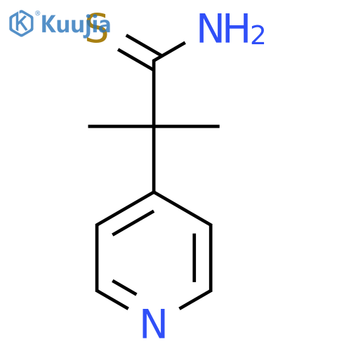 2-methyl-2-(pyridin-4-yl)propanethioamide structure