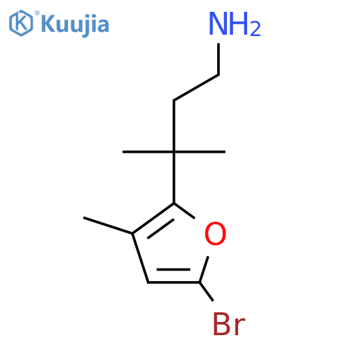 3-(5-bromo-3-methylfuran-2-yl)-3-methylbutan-1-amine structure
