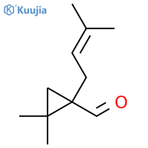 2,2-dimethyl-1-(3-methylbut-2-en-1-yl)cyclopropane-1-carbaldehyde structure