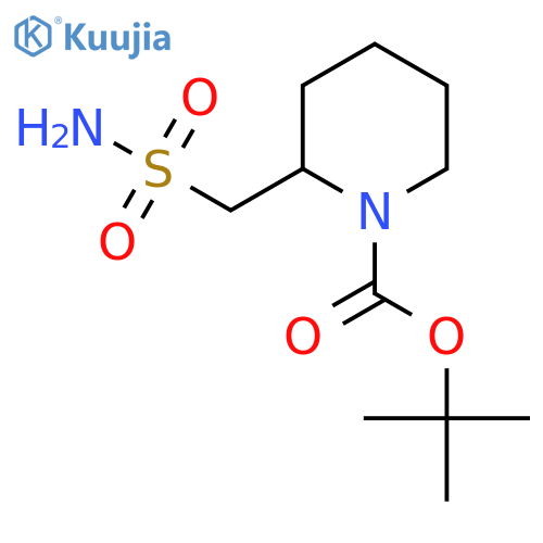 tert-butyl 2-(sulfamoylmethyl)piperidine-1-carboxylate structure