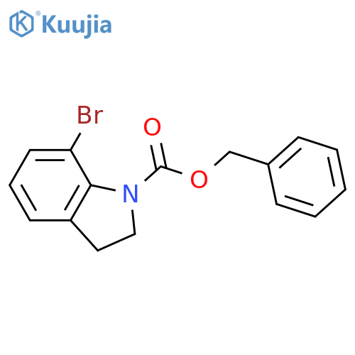 benzyl 7-bromo-2,3-dihydro-1H-indole-1-carboxylate structure