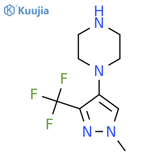 1-[1-methyl-3-(trifluoromethyl)-1H-pyrazol-4-yl]piperazine structure