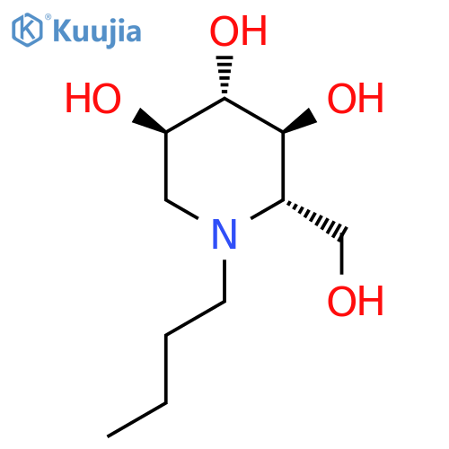 (2S,3S,4S,5R)-1-butyl-2-(hydroxymethyl)piperidine-3,4,5-triol structure