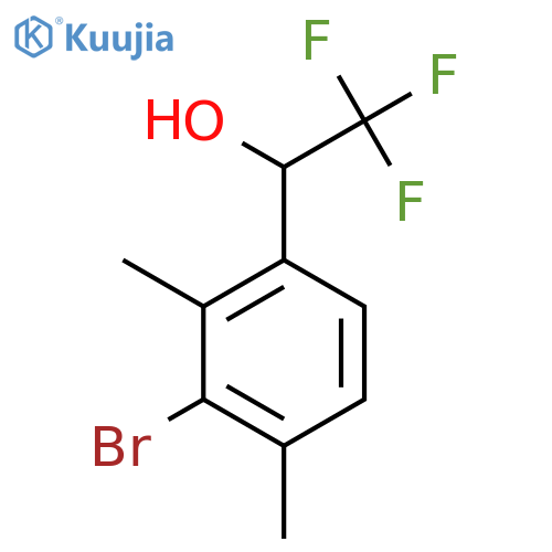 1-(3-bromo-2,4-dimethylphenyl)-2,2,2-trifluoroethan-1-ol structure