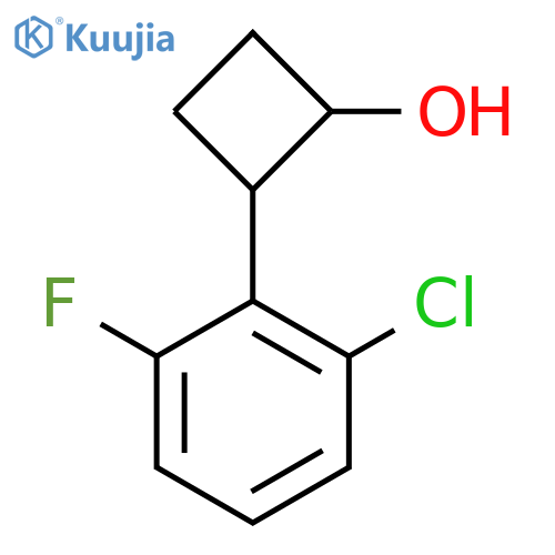 2-(2-chloro-6-fluorophenyl)cyclobutan-1-ol structure