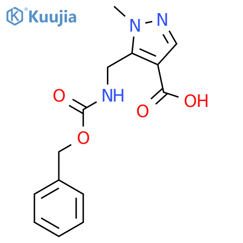 5-({[(benzyloxy)carbonyl]amino}methyl)-1-methyl-1H-pyrazole-4-carboxylic acid structure