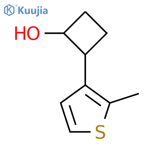 2-(2-Methylthiophen-3-yl)cyclobutan-1-ol structure