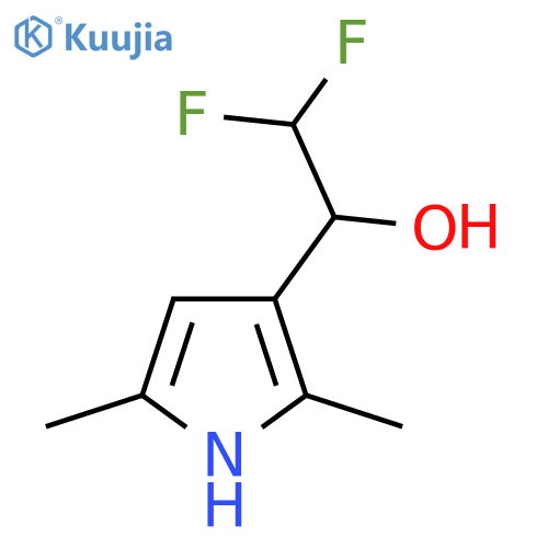 1-(2,5-dimethyl-1H-pyrrol-3-yl)-2,2-difluoroethan-1-ol structure