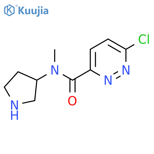 6-chloro-N-methyl-N-(pyrrolidin-3-yl)pyridazine-3-carboxamide structure