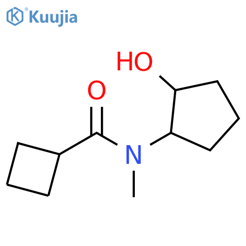 N-(2-hydroxycyclopentyl)-N-methylcyclobutanecarboxamide structure