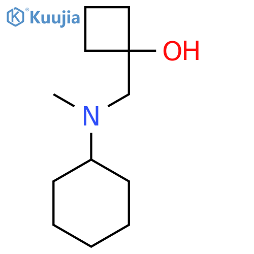 1-{[Cyclohexyl(methyl)amino]methyl}cyclobutan-1-ol structure