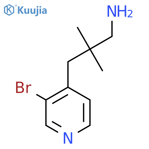 3-(3-bromopyridin-4-yl)-2,2-dimethylpropan-1-amine structure