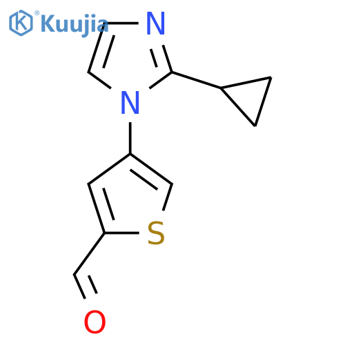 4-(2-cyclopropyl-1H-imidazol-1-yl)thiophene-2-carbaldehyde structure