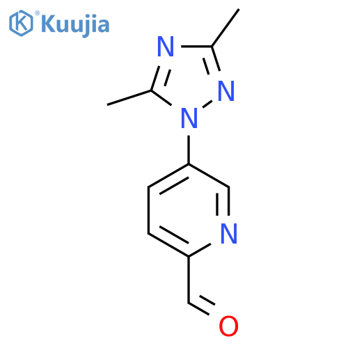 5-(dimethyl-1H-1,2,4-triazol-1-yl)pyridine-2-carbaldehyde structure
