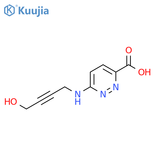 6-(4-hydroxybut-2-yn-1-yl)aminopyridazine-3-carboxylic acid structure